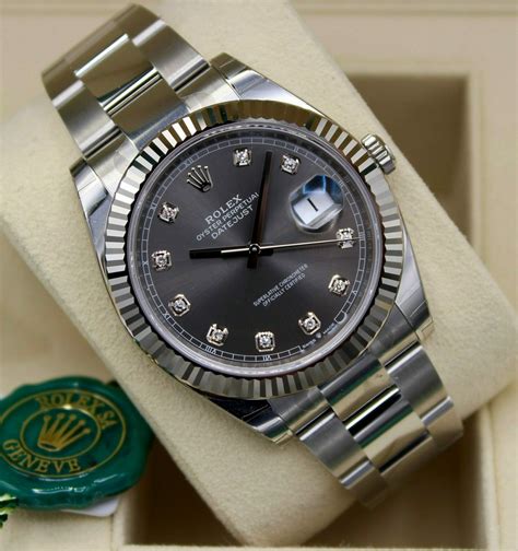 rolex datejust 41 grey roman dial|rolex datejust 41 smooth bezel.